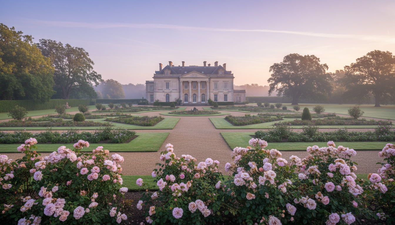 Rose Hill Weddings estate exterior at sunrise
